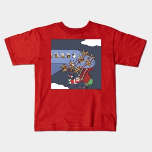 Santa sleigh Kids T-Shirt